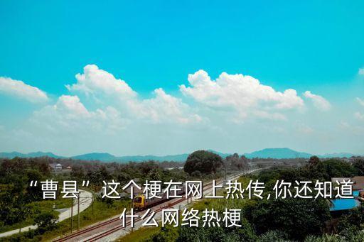 “曹县”这个梗在网上热传,你还知道什么网络热梗