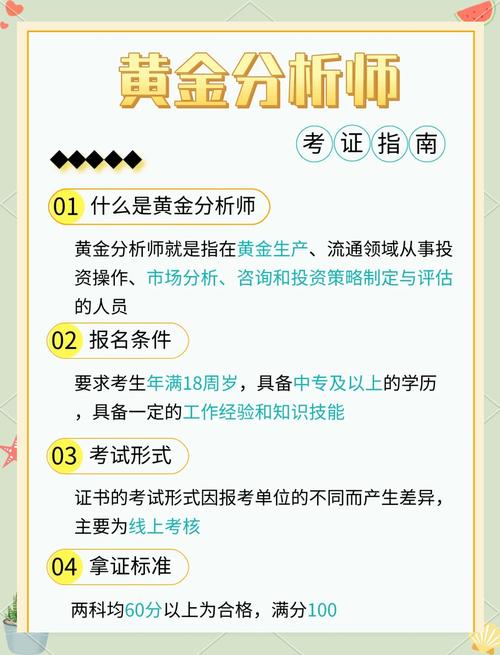 黄金投资分析师证书怎么考？报考条件、时间及科目全解析