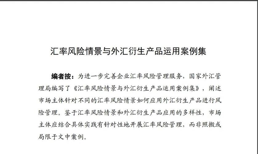 我国出口企业外汇风险防范现状及金融衍生工具运用分析